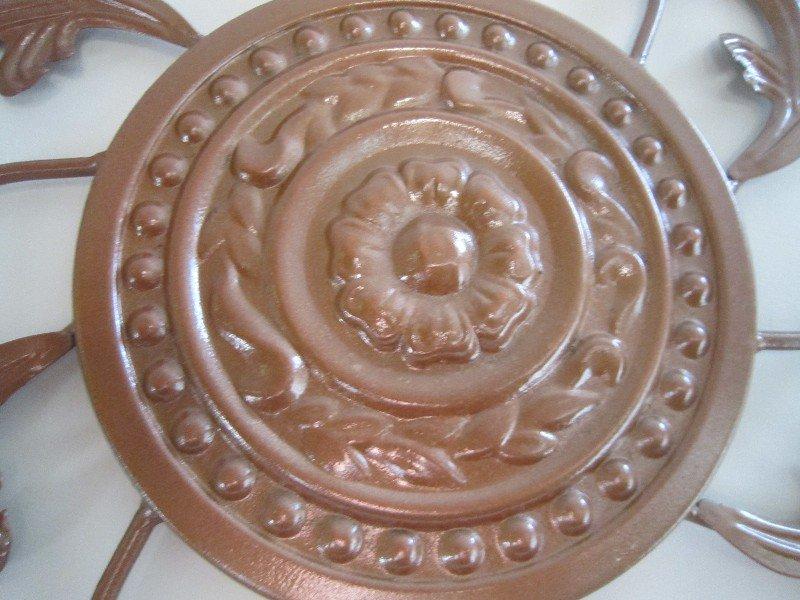 Metal Ornate/Floral Motif Circular Wall Art