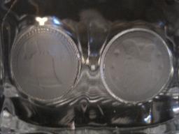Fostoria Coin Pattern oval Bowl w/ Scalloped Edge
