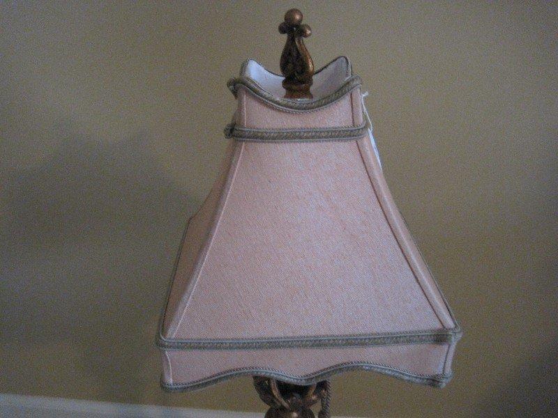 Classic French Style Table Lamp Crystal Font, Black Lacquer/Gilt Finish Base & Tassel