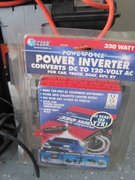 Lot - Powerforce 350 Watt Power Inverter, Mass Air Electric Compressor/Inflator