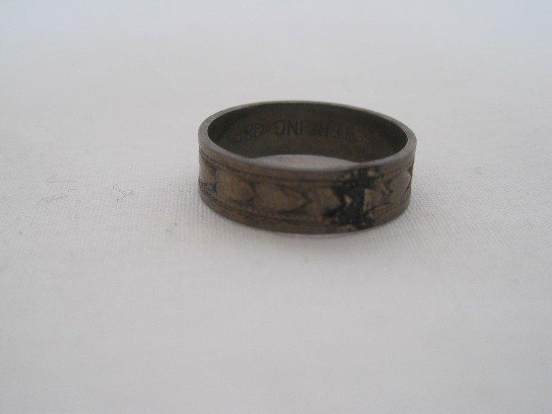 Lot - Clark & Coombs Mfg.Co. Sterling Band Embossed w/ Hearts