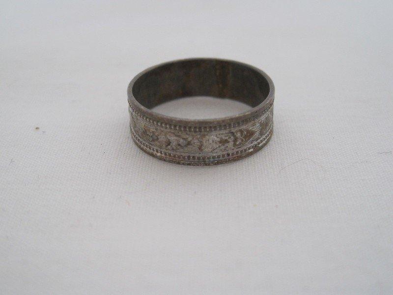 Lot - Clark & Coombs Mfg.Co. Sterling Band Embossed w/ Hearts