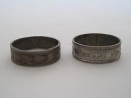 Lot - Clark & Coombs Mfg.Co. Sterling Band Embossed w/ Hearts