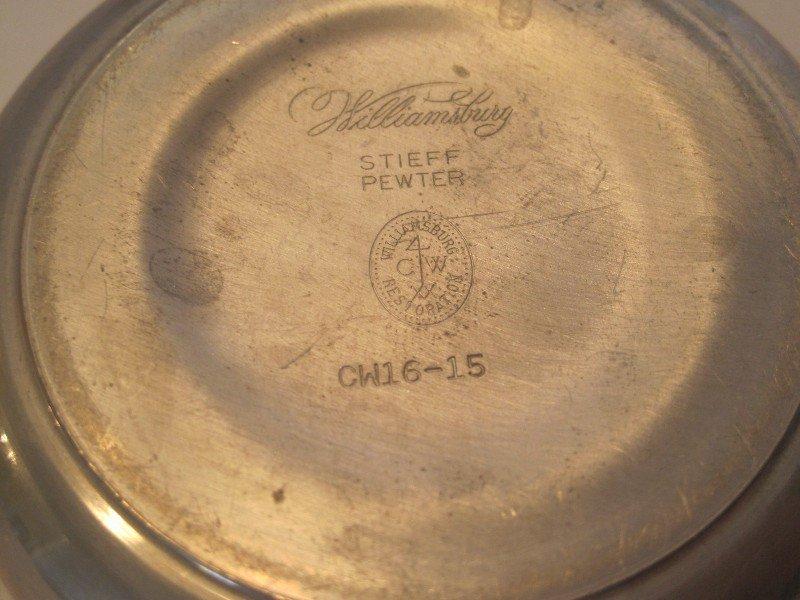 Lot - Stieff Pewter Williamsburg Porringer Bowl, Revere Pewter Jefferson Cup