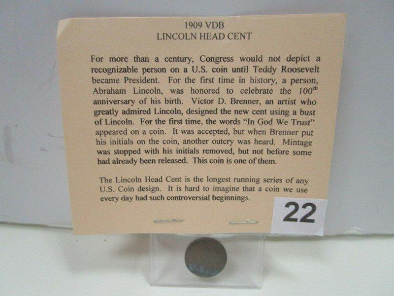 1909 VDB First Year Issue Lincoln Cent