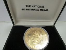 American Bicentennial Medallion in Case 1776-1976 American Revolution Bicentennial