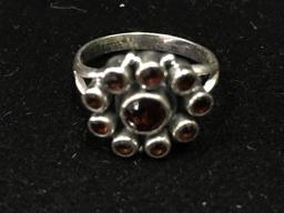 Sterling Silver Garnet Ring