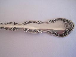 Gorham Sterling Strasbourg Pattern Scrollwork & Plume Design Silverware Serving Table Spoon