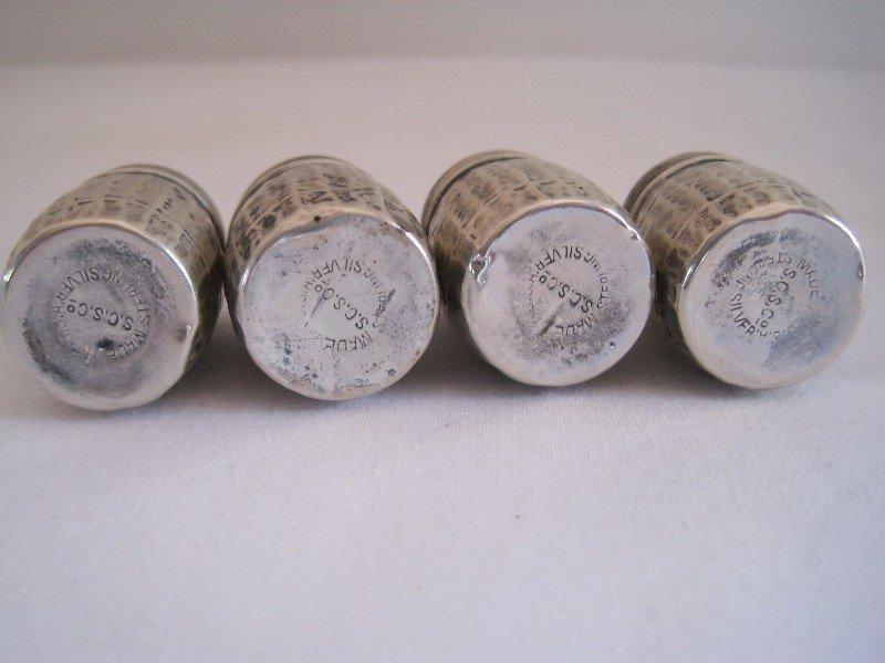 6 Individual Sterling Salt/Pepper Shakers by S.C.S. Co.