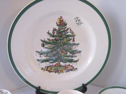 48 Pieces - Spode China Christmas Tree Pattern Dinnerware