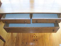 McDowell Furniture Co. Oak 2 Over Chest on Wooden Casters w/ Dovetail Drawers