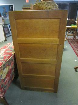 Vintage Baylis Office Equipment Co. Wooden File Cabinet, 4 Drawers, Metal Handles