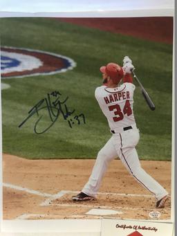 Bryce Harper Signed Photograph w/ PAAS CoA