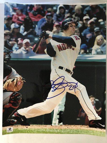 Grady Sizemore Signed Photograph w/ Global Authentics CoA