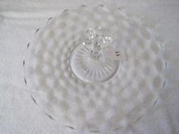 Fostoria American Pattern Glass Tray w/ Center Handle (12" diameter)