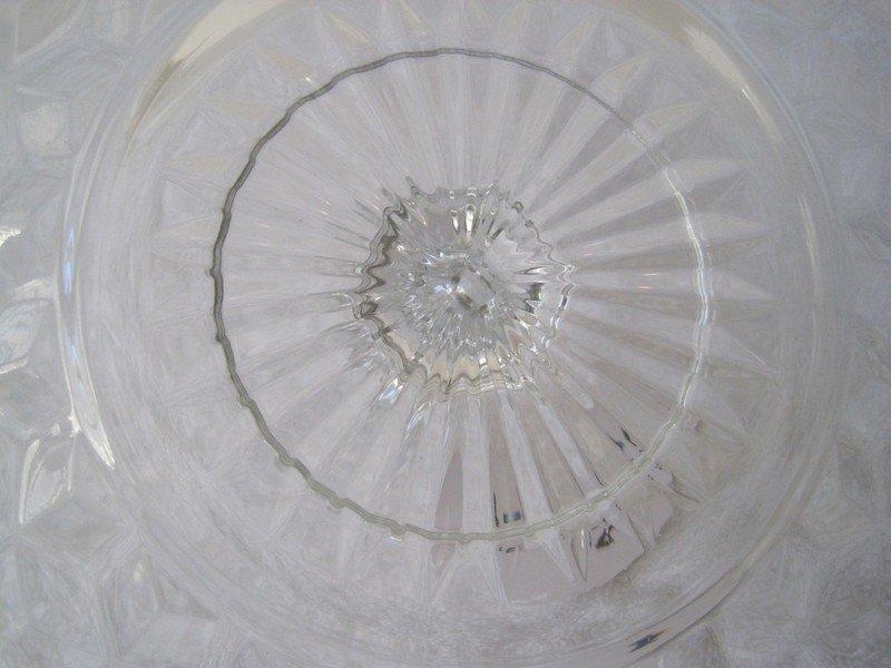 Fostoria American Pattern Glass Tray w/ Center Handle (12" diameter)