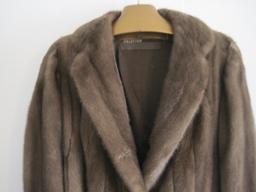 The Evans Collection Full Length Fur Coat w/ Silk Lining