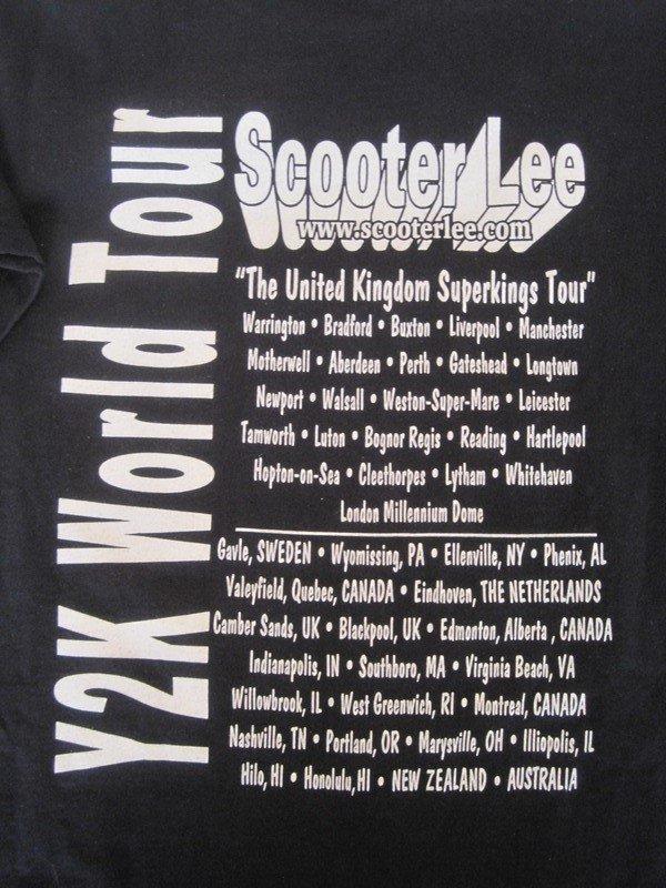 Lot Scooter Lee The Real Deal Y2K World Tour Autographed T-Shirt Size M & Cassette