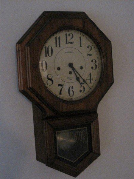 Verichron School House Regulator Wall Clock Key Wind w/ Pendulum & Westminster Chime