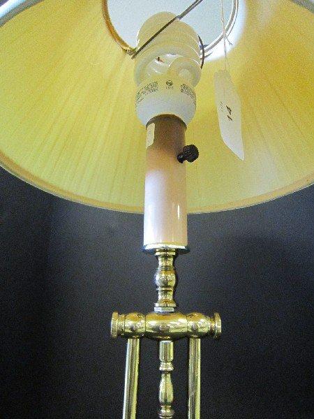 Metal Adjustable Lamp w/ Black Glass Base