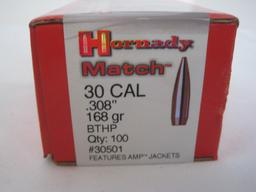 Hornady Match 30 Cal. .308"  168gr BTHP Amp Jackets Qty. 100