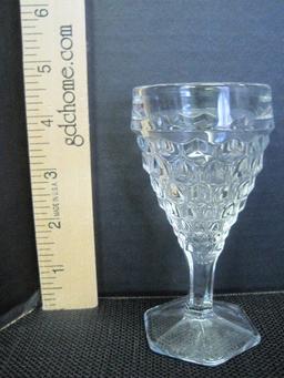 4 Fostoria American Pattern Wine Stems