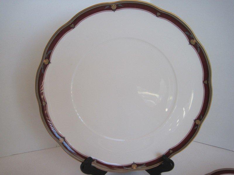 5 Pieces - Setting Noritake Bone China Queen's Splendor Pattern Maroon & Blue Bands