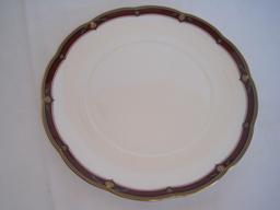 5 Pieces - Setting Noritake Bone China Queen's Splendor Pattern Maroon & Blue Bands