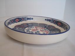 Semi Porcelain Oriental Design Shallow Bowl