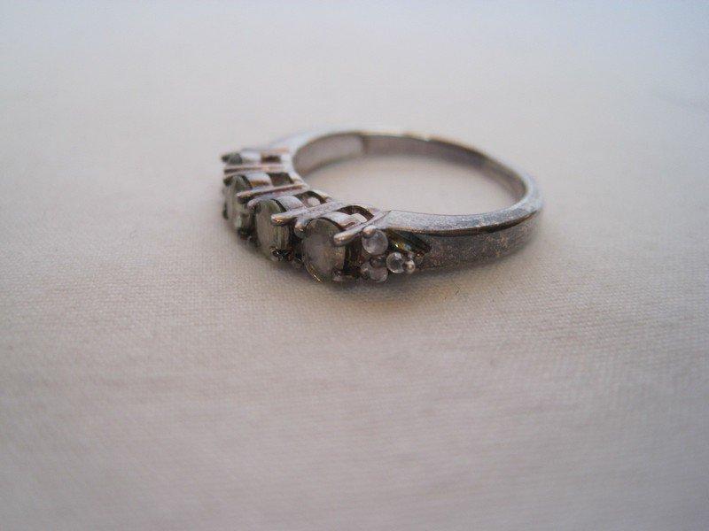 Stamped 925 Band w/ Rhinestone