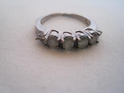 Stamped 925 Band w/ Rhinestone