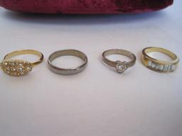 Super Ring Lot - Cocktail, Cubic Zirconia Band, Solitaire Cubic Zirconia
