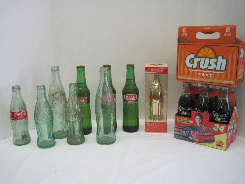 Lot - Coca-Cola Drink Bottles Berlin Pa., Spartanburg S.C., 3 Orange Crush Bottles