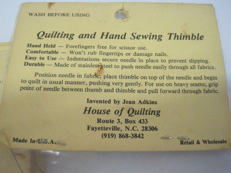 6 Quilting & Hand Sewing Thimbles & C.A. Myers Co. Lock Stitch Sewing AWL