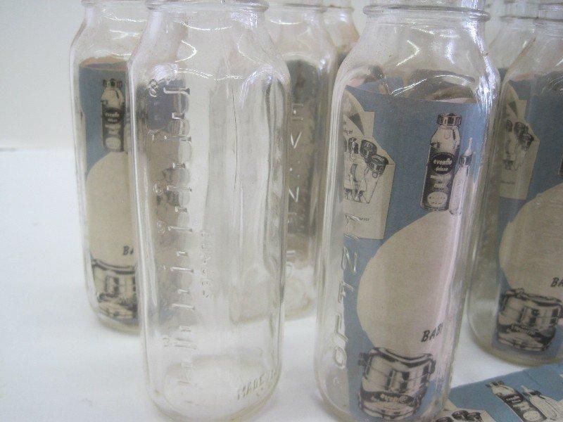 14 Vintage Evenflo Glass Baby Bottles 8oz.