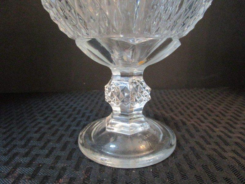 Vintage Urn Design Candy Dish w/ Lid, Crystal Glass, Diamond Cut by Pasabance