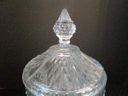 Vintage Urn Design Candy Dish w/ Lid, Crystal Glass, Diamond Cut by Pasabance