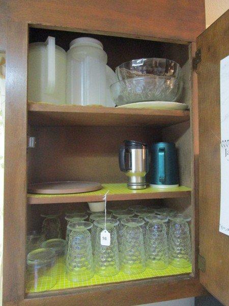 Shelf Lot - Glass, Cups, Bowls, Etc.