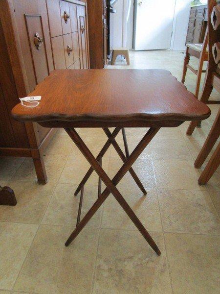 4 Wooden Fold Out Tables w/ Stand