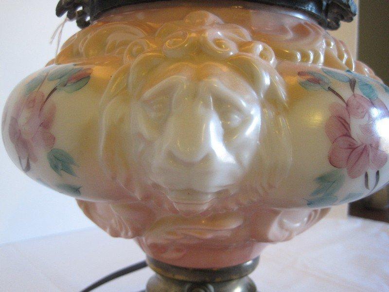 Victorian Era Style Gone w/ The Wind Lamp Parlor Lion's Head