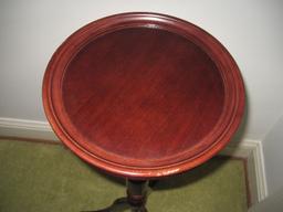 Bombay Co. Mahogany Pedestal Plant Stand on Tripod Base