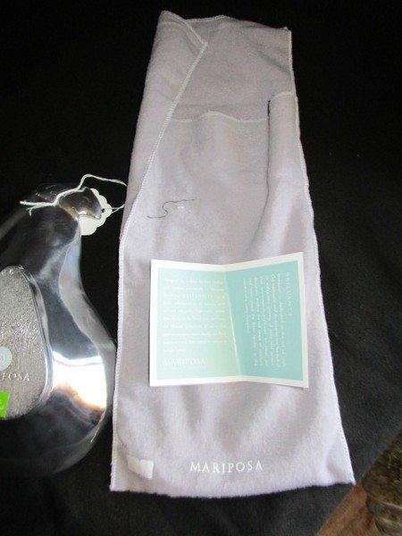 Mariposa Brilliante Aluminum Serverware Pear Dish w/ Felt Bag