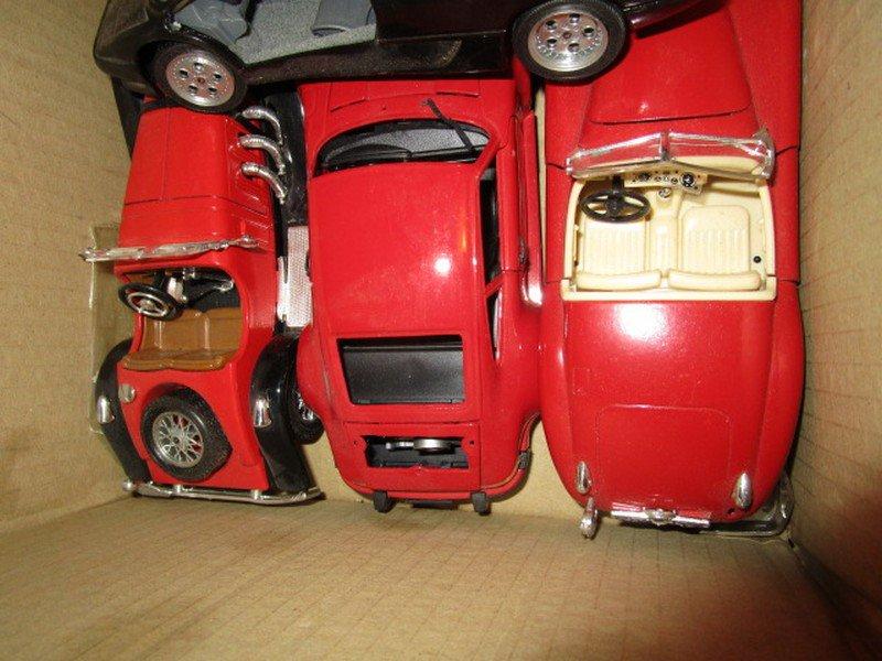 Lot - Die Cast Collectible Cars, Burago Mercedes SSK, Testor Ferrari, Burago Chevrolet 1957