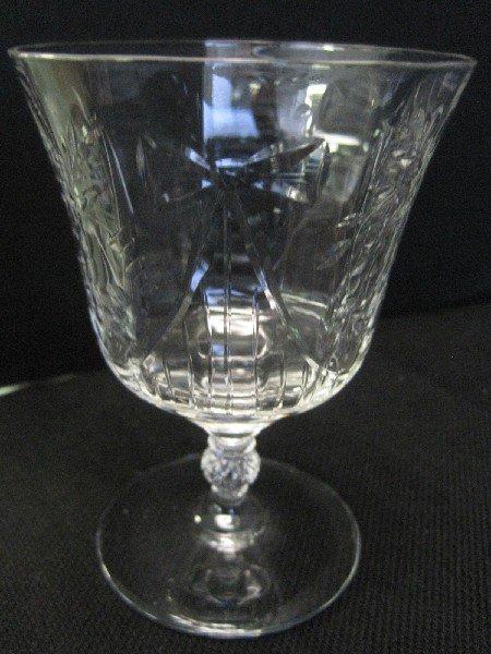 Set - 6 Depression Glass Salon Pattern Hand Blown Low Water Goblets by Rock Sharpe