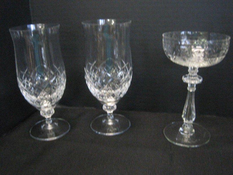 Lot - 2 Pressed Glass Wildflower Pattern Goblets 6"