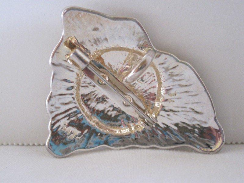 South Carolina Form Clemson Tigers Brooch/Pendant & Pair Pierced Disc Tin Earrings