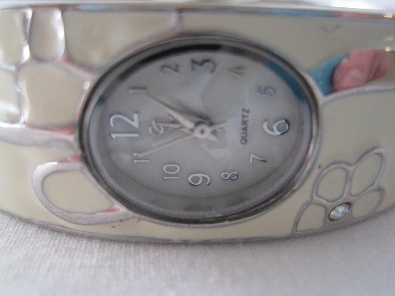 6 Ladies Designer Wrist Watchers, Eikon, Geneva Rhinestone/Leather Band