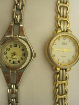 Lot - Ladies Wrist Watches, 2 Seiko Rainbow, Acqua Indiglo, Seiko & Other