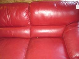 Contemporary Style Maroon Oversized Sofa