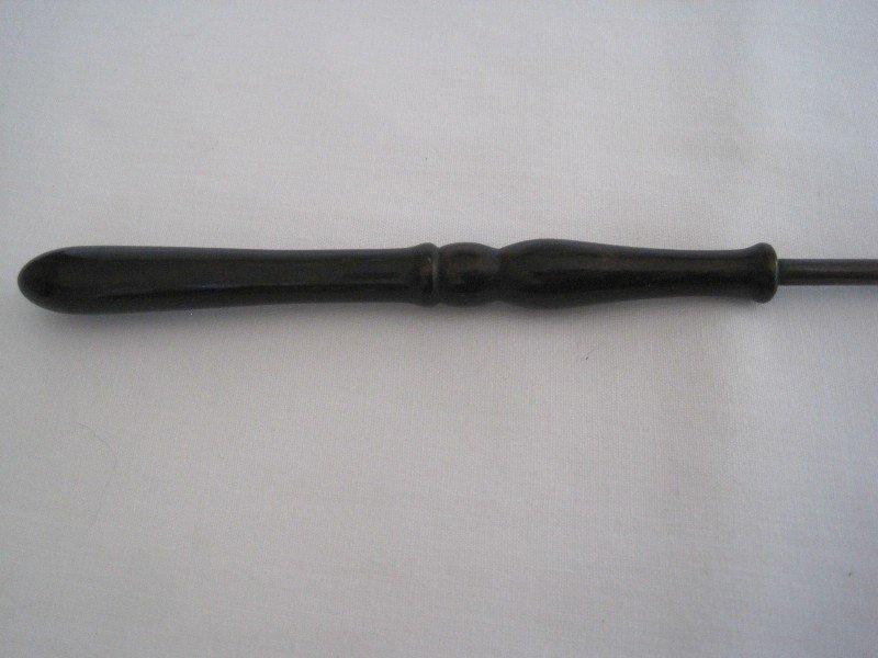 Web Sterling Candle Snuffer w/ Black Lacquer Wooden Handle